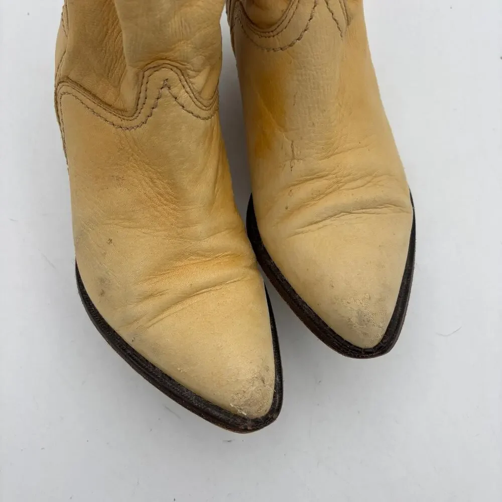 Vintage Zodiac USA Slouchy Leather Boots Women's 6.5 Cowboy Western Boho